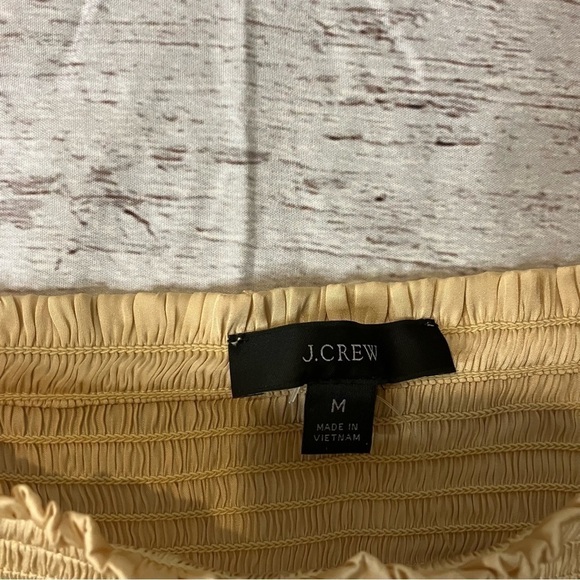 J. Crew Square Neckline Smocked Featherweight Satin Crop Top - Picture 11 of 13